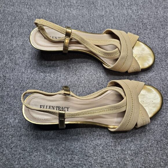 Ellen Tracy Shoes Womens Size 10M Wedge Sandals ET-JETT Strappy Slingback - Picture 4 of 9